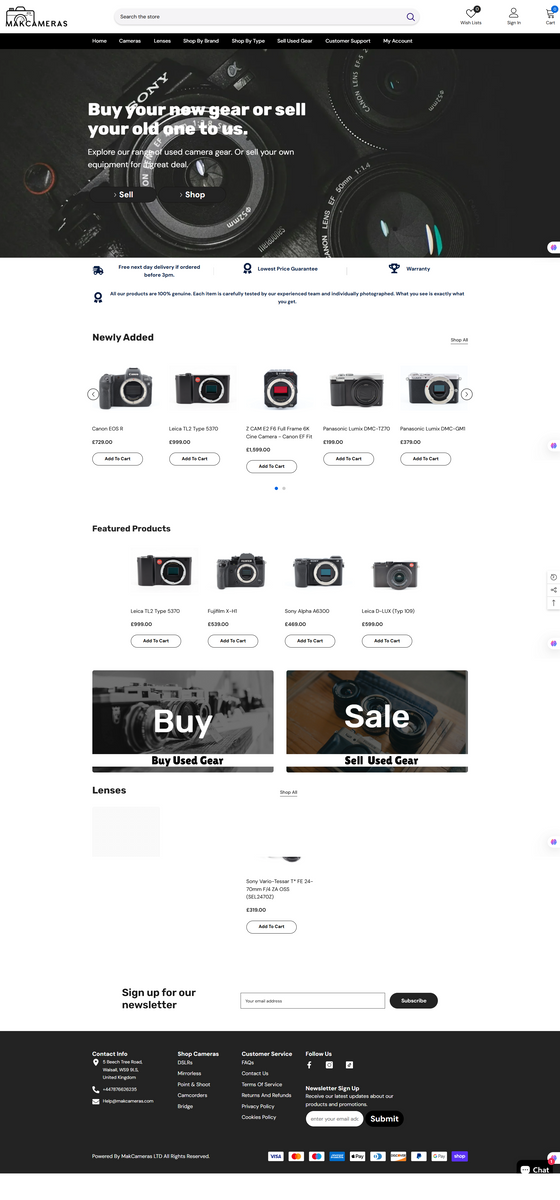 MakCameras – Online Camera Gear Store