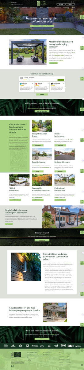 Premium Landscaping & Garden Design Website